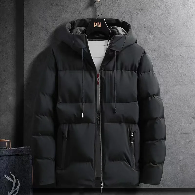 

New White Duck Down Jacket Men Winter Warm Solid Color Hooded Down Coats Thick Duck Parka Mens Down Jackets Winter Outdoor Coat