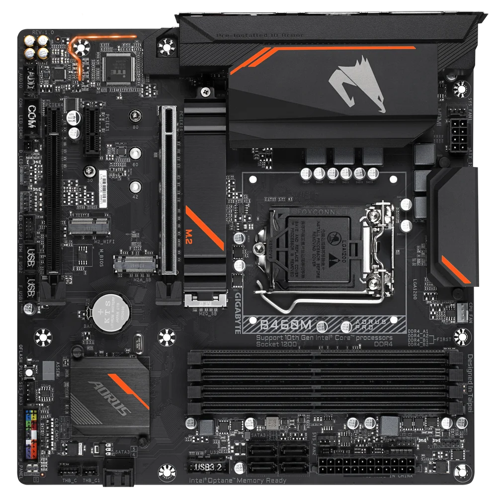 Материнская плата Gigabyte B460M AORUS PRO DDR4 128 ГБ PCI-E 3 0 м. 2 HDMI-совместимая Плата