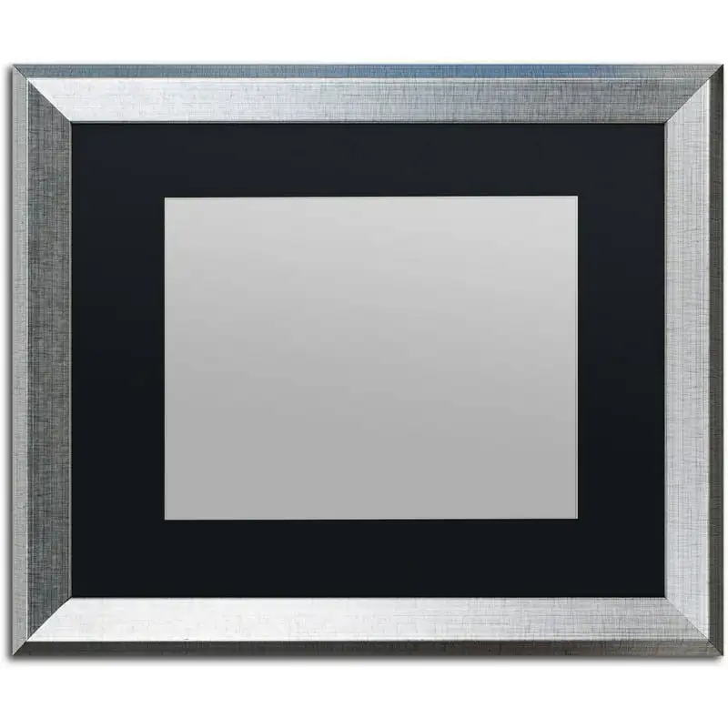 

Heavy-Duty 16x20 Silver Picture Frame with 11x14 Black Mat DIY Decorations