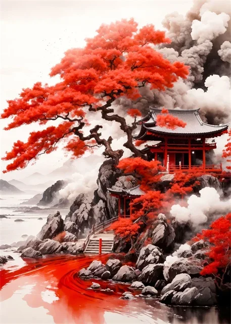 

Абстрактная картина "Древние японские картины"