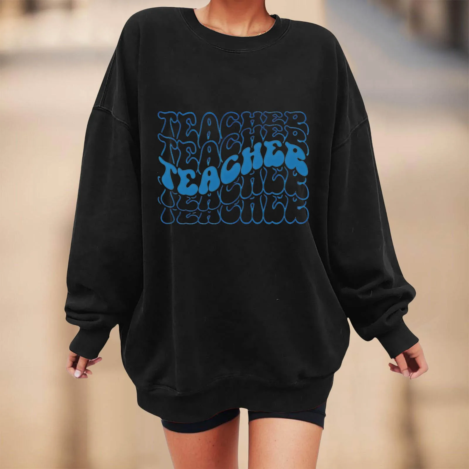 

American Vintage Letter Print Graphic Sweatshirt Men And Women Fleece Pullover Casual Couple Casual Hip Hop Oversized Top Y2k