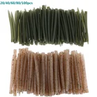 100pcs терминал для рыбалки на карпа, анти клубок рукава соединиться с рыболовный крючок резиновый наконечник трубки позиционер терминал рыболовные снасти Pesca