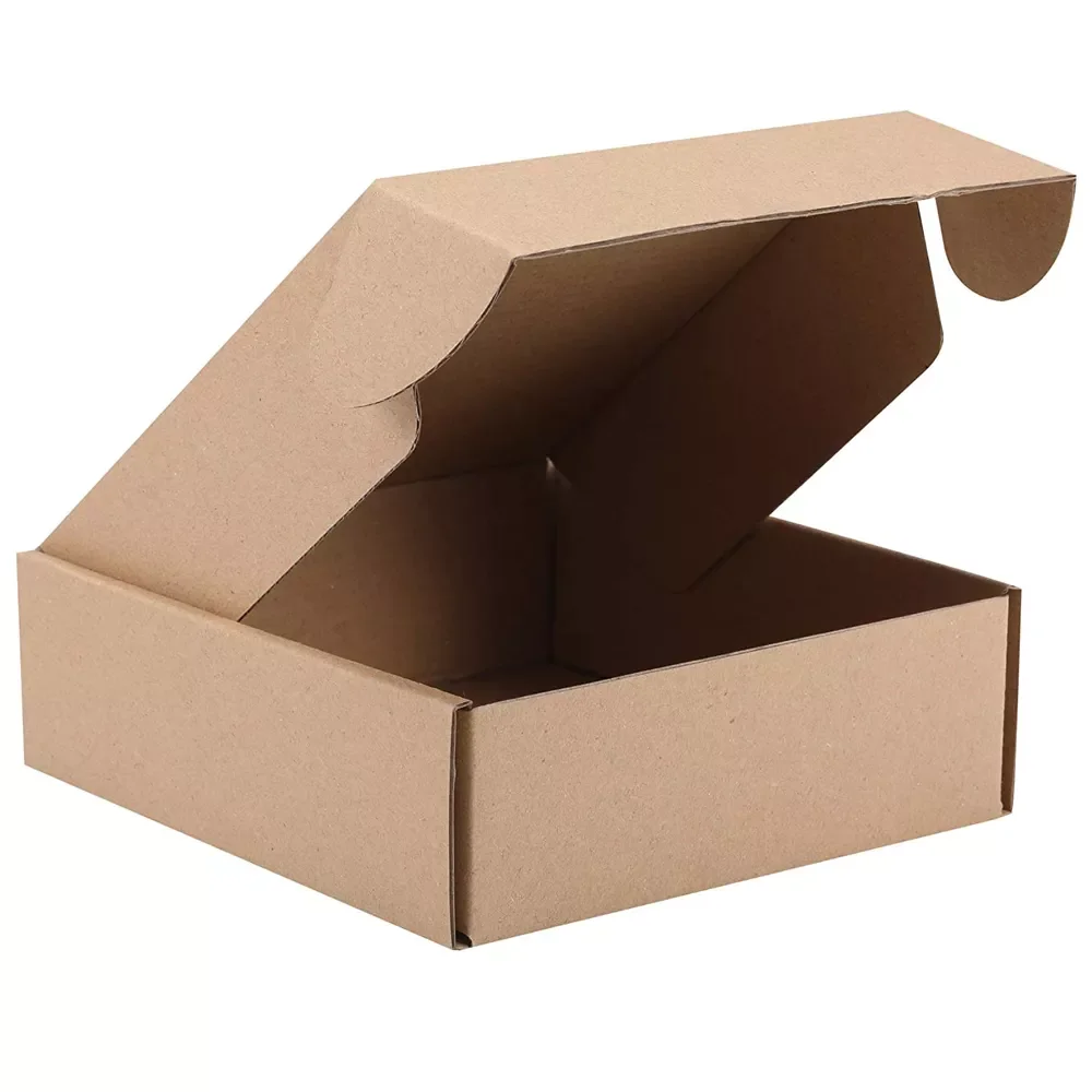 

6x6x2 Inches Shipping Boxes Gift Boxes Recyclable Kraft Corrugated Cardboard Cases Literature Mailer For Mailing Packing Bag