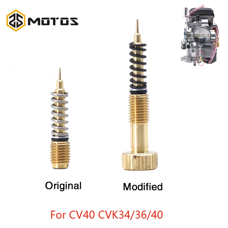 

ZS MOTOS 1PC Motorcycle Carburetor Air Adjusting Screw Idle Mixture Fuel Ratio Screw For Harley CV40 For Keihi CVK34 CVK36 CVK40