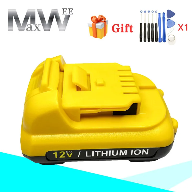 

Литий-ионный аккумулятор 3,0 Ач, 12 В, для DeWalt DCB120 DCB123 DCB122 DCB127 DCB124 DCB121