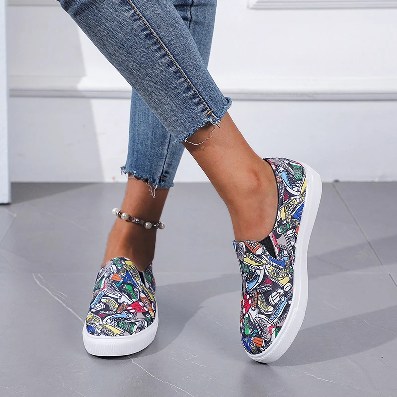 

Women's Vulcanize Floral Women's Flat Casual Shoes Fall 2022 Women Sports Boots Shoes for Women Platform Sneakers Women Flat