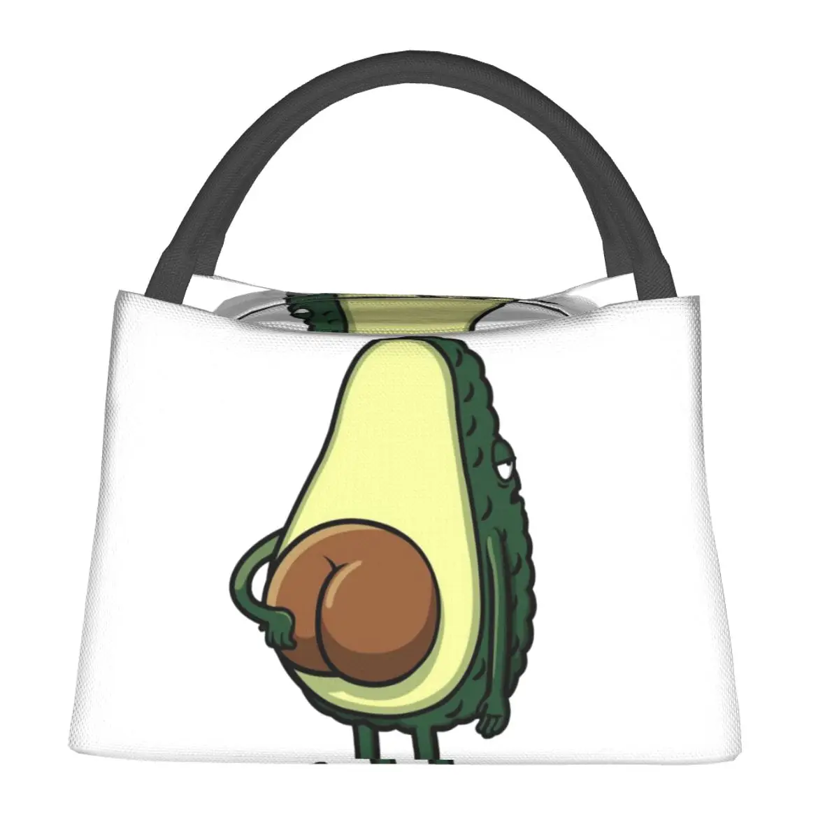 

Butt Avocado Lunch Bag Food Vintage Lunch Box For Men Office Portable Zipper Cooler Bag Waterproof Graphic Thermal Tote Handbags