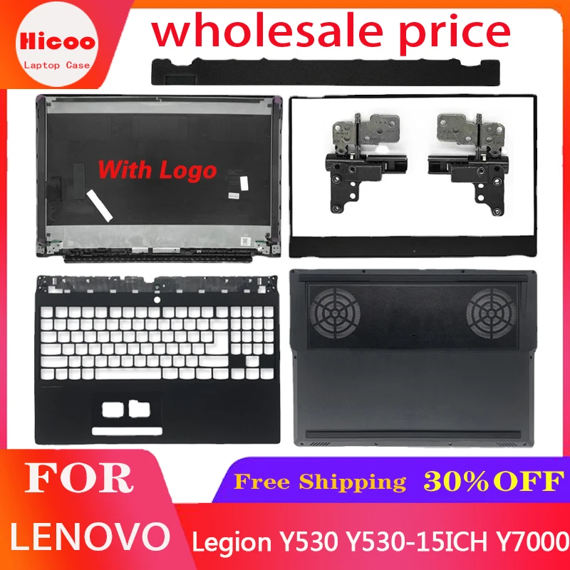 

Original New For Lenovo Legion Y530 Y530-15ICH Y7000 LCD Back Cover Front Bezel Hinges Palrmest Bottom Case Hinge Cover 15.6Inch