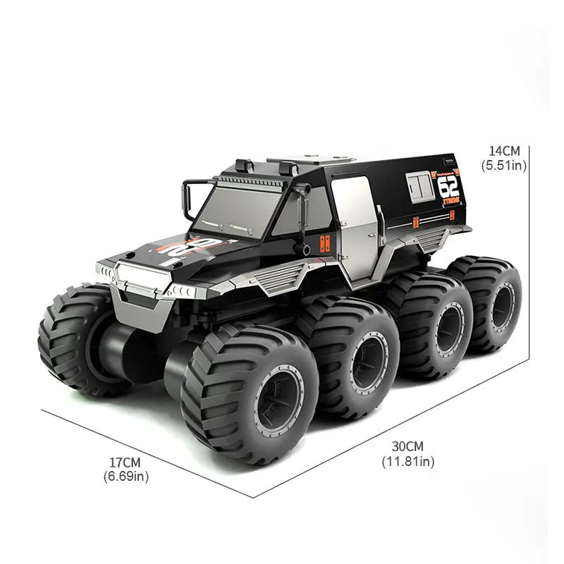 Автомобиль-амфибия JJRC 8-колесный скоростной гоночный автомобиль-трюк с