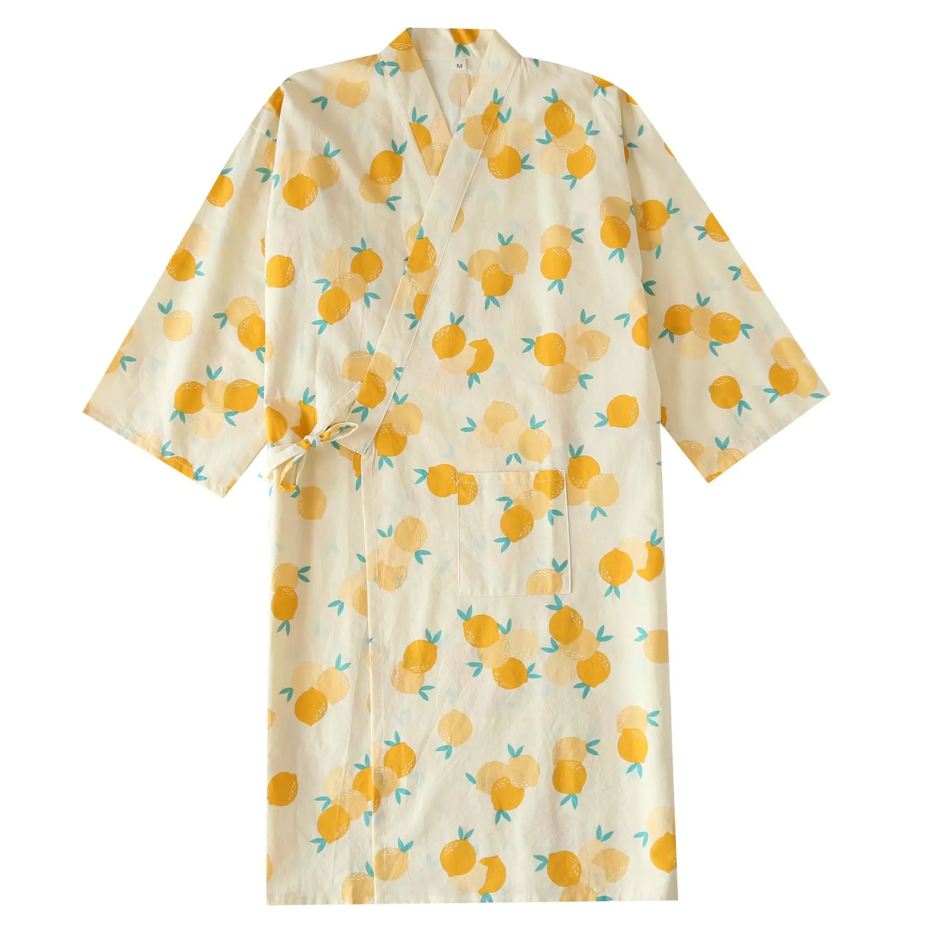 Spring Cotton Bathrobe Women Thin Robe Japanese Cardigan Laced Bathrobe Long Sleeves Print Kimono Robes Women Sexy Pijamas