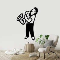 diy saxophone nursery wall stickers vinyl art decals for living room kids room wall art decal