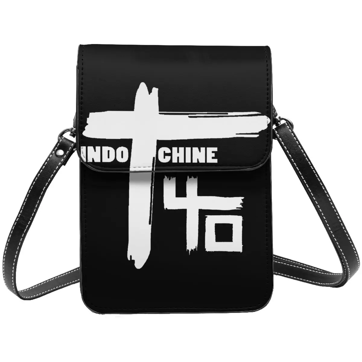 Indochine Band Cell Phone Bag Leather Card Case Street Unisex Genres Rock Mini Shoulder Bag Portable