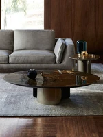 italian minimalist marble tea table side table combination designer creative living room small family villa