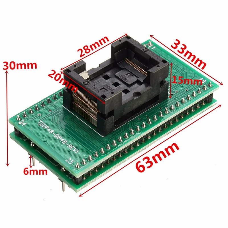 

VSTM Best Quality TSOP48 to DIP48 Socket Adapter for TNM5000 programmer and Xeltek USB programmer