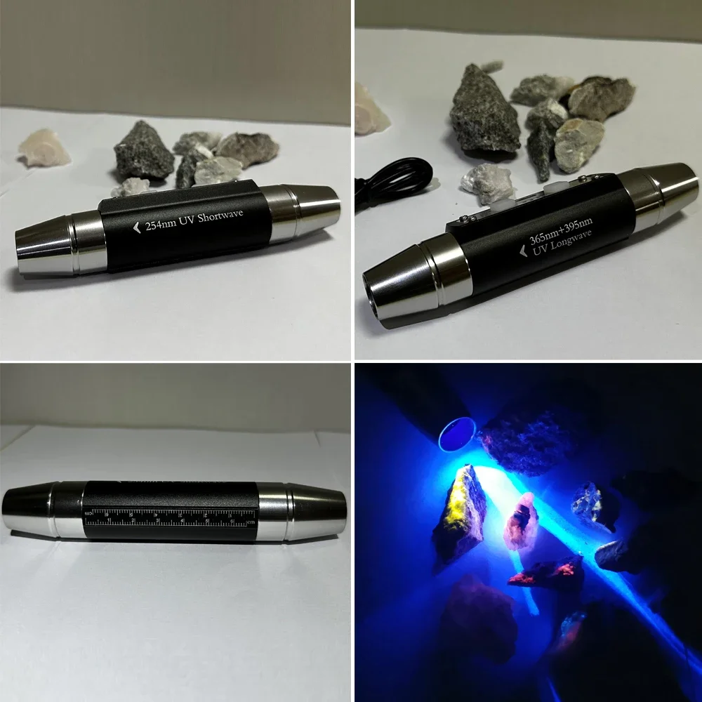 Длинные и коротковолновые УФ-лампы 254 нм 365 395 фосфорный детектор UVA UVC Черный