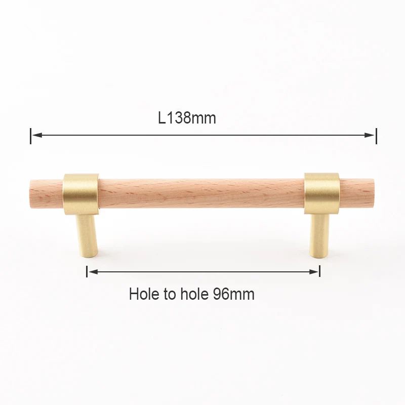 Деревянные ручки для шкафов ihomcasa, черный орех и бук