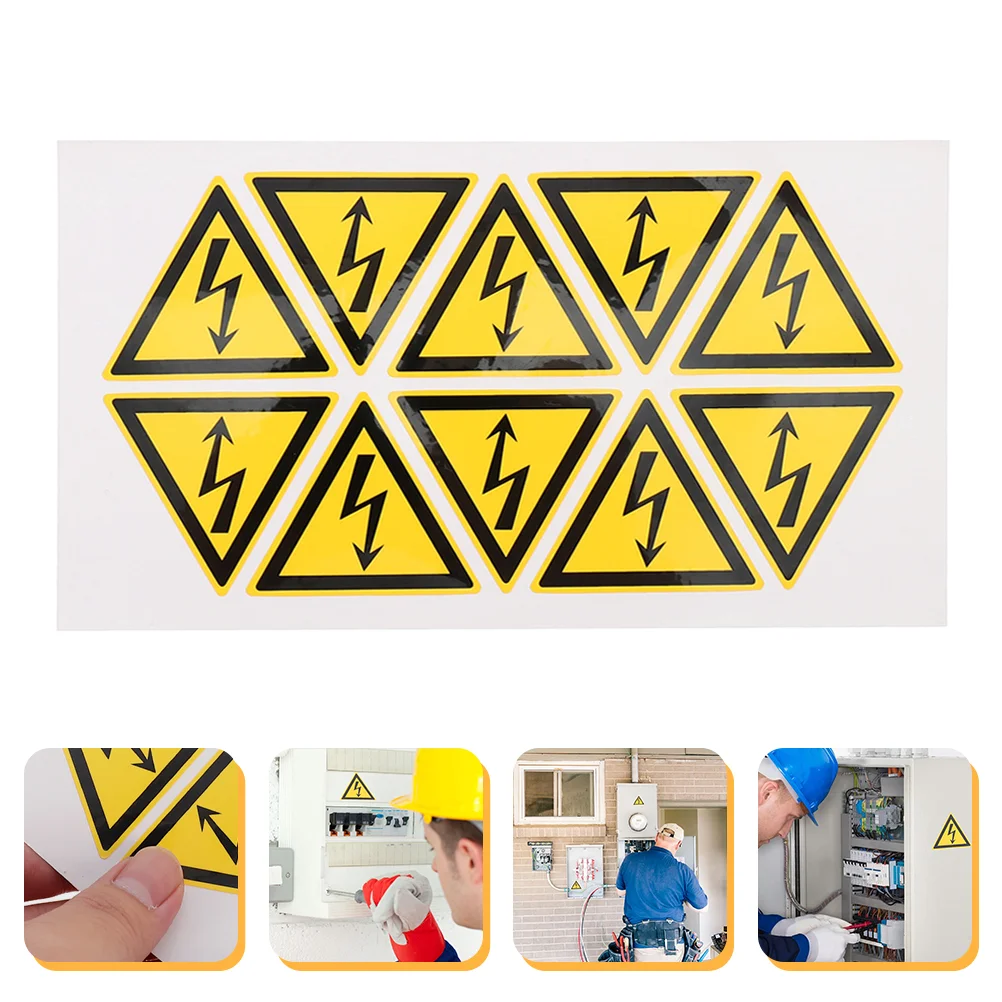 

1 set of Durable Warning Label Warning Sticker Electric Shocks Warning Sticker