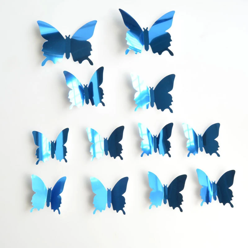 

12Pcs 3D Hollow Butterfly Wall Sticker Colorful Home Decoration Wall Stickers For Rooms Party Wedding Decor Butterfly Fridge