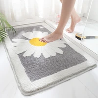bathroom doormats daisy thickened style household flocking padr rug non slip absorbent carpet machine washable mat