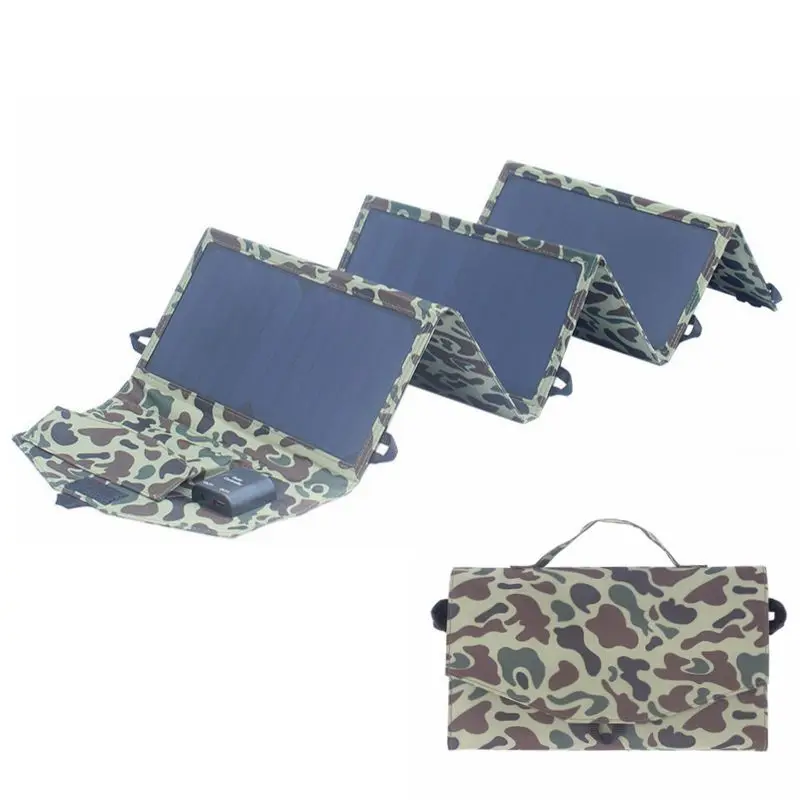 

200W Foldable Dual USB 5V Solar Panel Outdoor Folding Waterproof Solar Charger Mobile Phone Battery Charger for Outdoor Camping