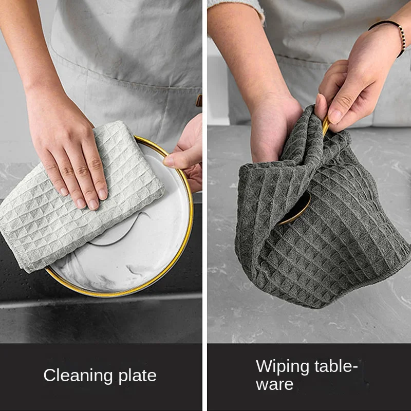 

Durable Glass Cleaning Cloth Home Kitchen Towel Rag Household Cleaning Special Wiping Table No Shedding Scouring Cloth Towel