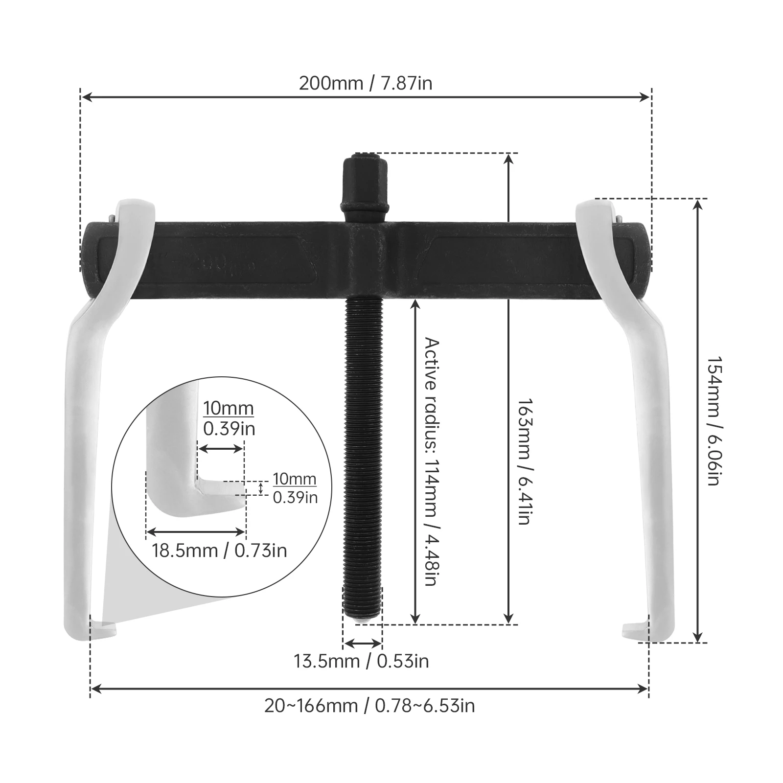 

4/6/8/10/12 дюймов два захвата внутренний внешний хромированный ванадиевый подшипник съемник шестерни для снятия шкивов маховика подшипник и шестерни