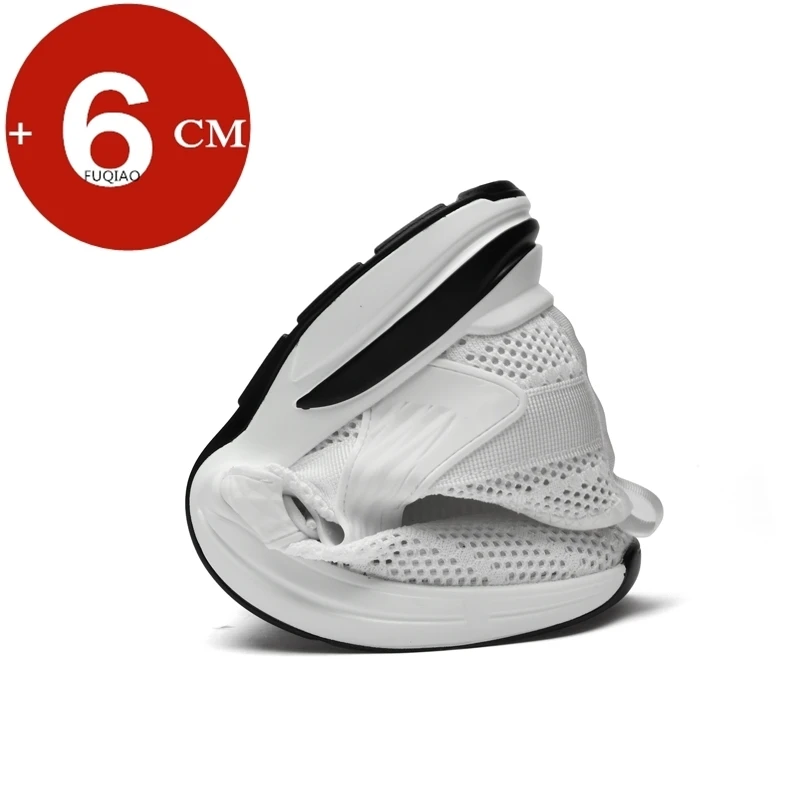 Мужские летние кроссовки дышащая обувь увеличивающая рост сетчатая стелька 6 см