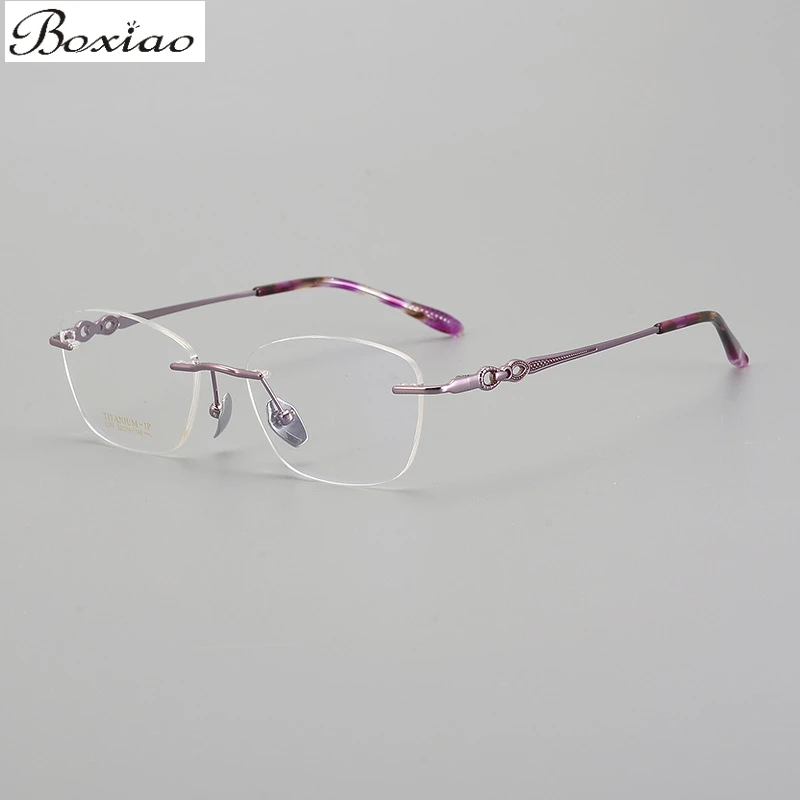 BOXIAO 52Yards 9269 ультралёгкая оправа для очков из чистого титана