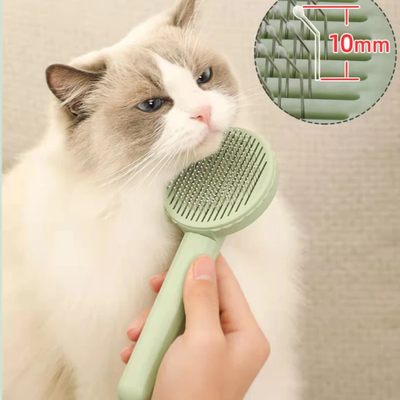 

Cat Brush Pet Hair Removal Comb Self Cleaning Slicker Brush for Cats Dogs Hair Remover Scraper Pet Grooming Tool Cat Accessories