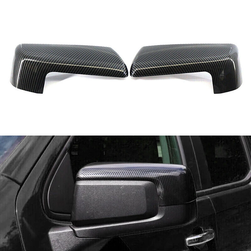 

1 Pair Left&Right Reaview Mirror Cover Cap Shell Carbon Fiber Style Fit For Chevy Silverado GMC Sierra 1500 2022 2021 2020 2019