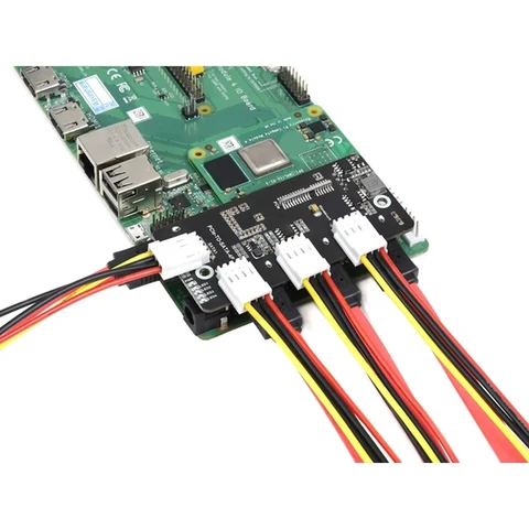 Для вычислительного модуля Raspberry Pi 4 CM4 Pcie на SATA PCI-E на четырехполосную карту SATA3.0 с высокоскоростной платой расширения SATA 6 Гбит/с