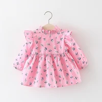 childrens clothing spring and autumn new products girls long sleeved printed dress princess skirt baby skirt