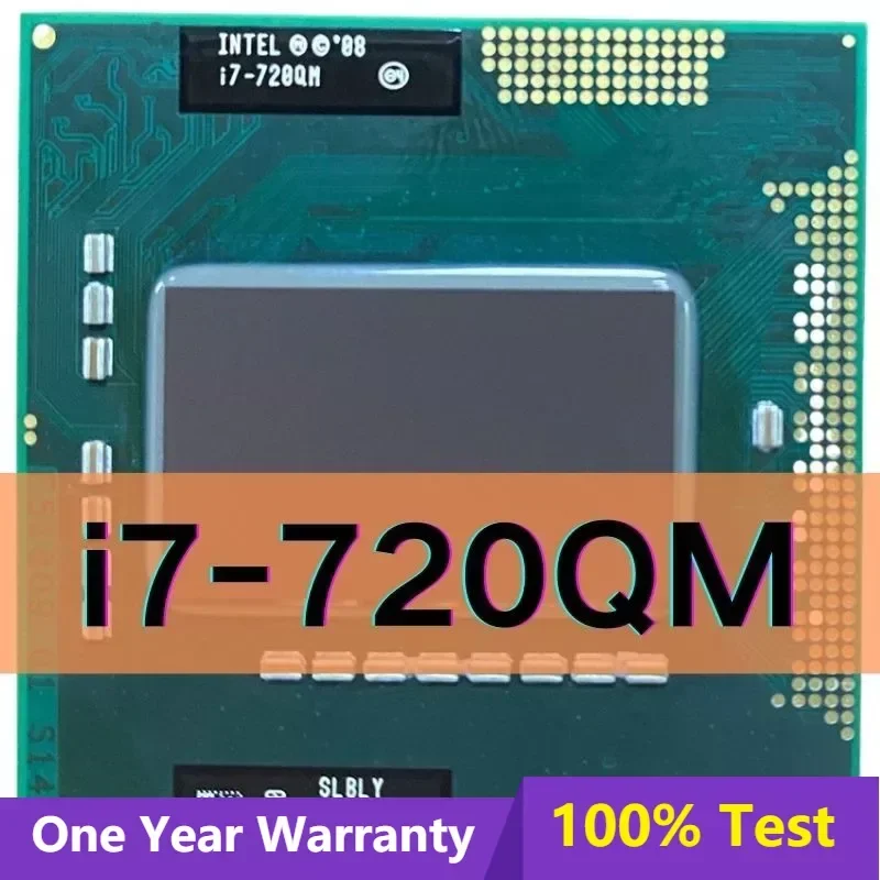 

Intel Core i7-720QM i7 720QM SLBLY I7 720QM 1.6 GHz Quad Core 8 Thread CPU Processor 6W 45W Socket G1 / rPGA988A