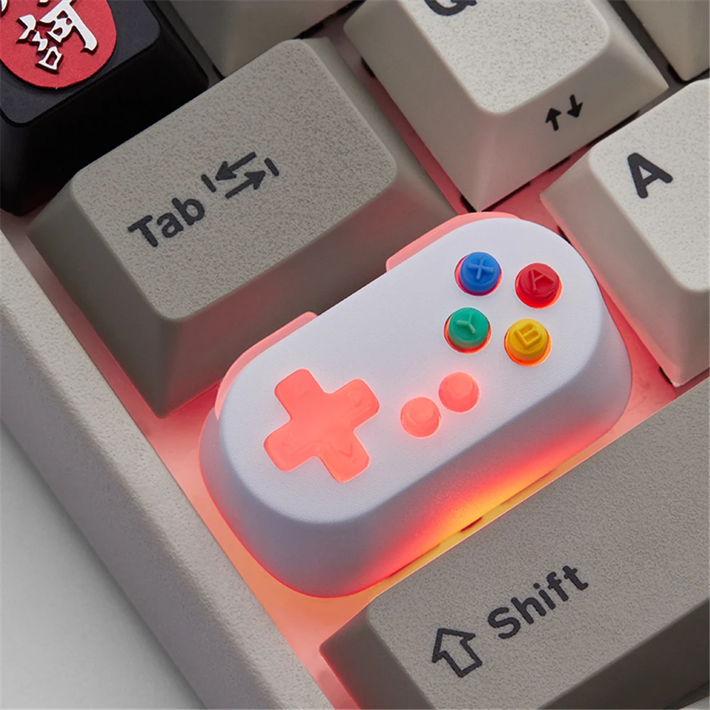 Keycap 1 PCS Light Transmission switch Xbox PS4 Gamepad Metal Keycap Mechanical Keyboards Keycaps R2 Height Cherry MX axis