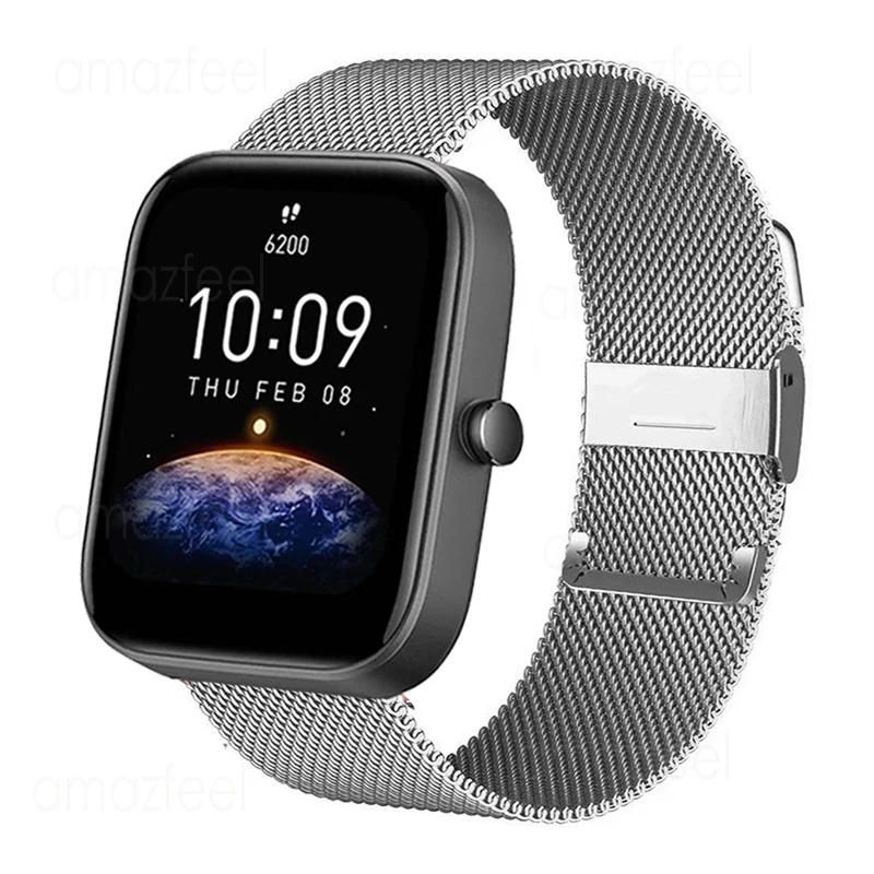 

20mm Metal Bracelets For Amazfit Bip 3/3 Pro Smart Watch Accessories Stainless Steel Watchband For Amazfit GTS 3 2 2e mini Strap