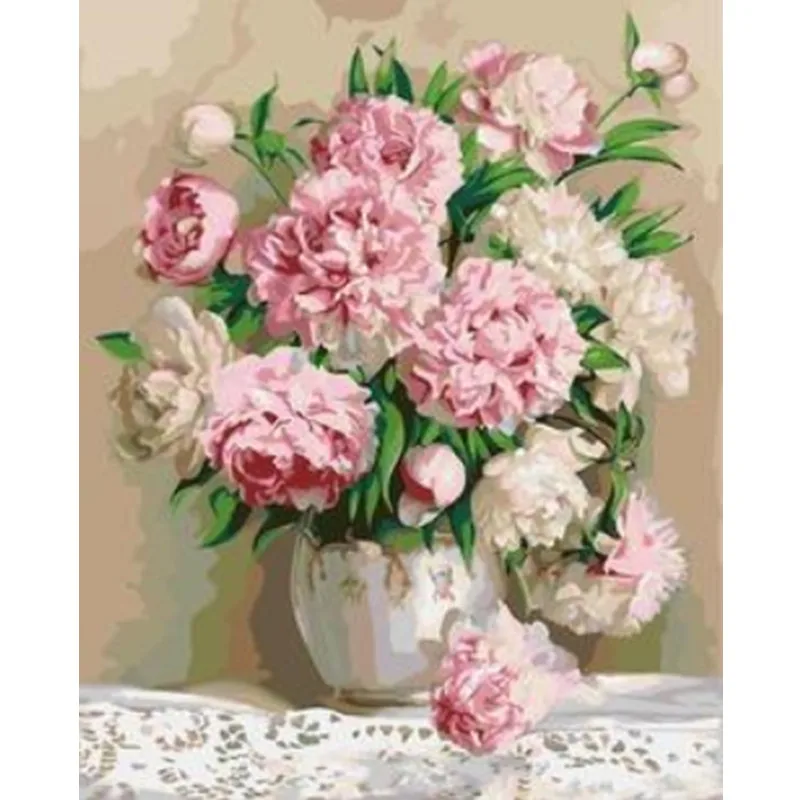 

Diamond Painting Pink Flower Vase 5d Diy Mosaic Full Square Round Drill Diamant Of Rhinestone Daimond Embroidery Pictures