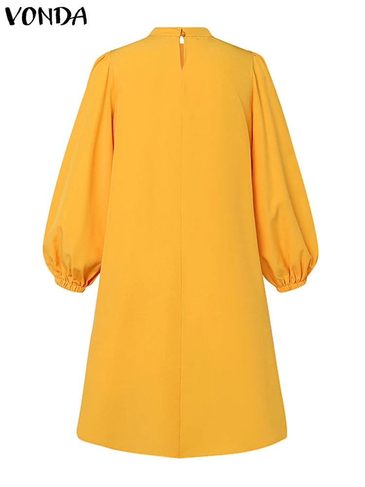 Женское богемное платье больших размеров VONDA 2024 повседневное длиной до колена с