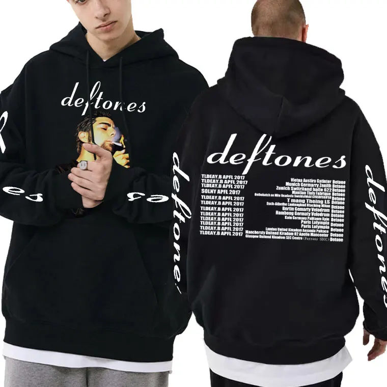 

Deftones Chino Moreno Smoking Graphic Hoodie Male Hip Hop Vintage Oversized Sweatshirt Men Women Rock Punk Fleece Cotton Hoodies