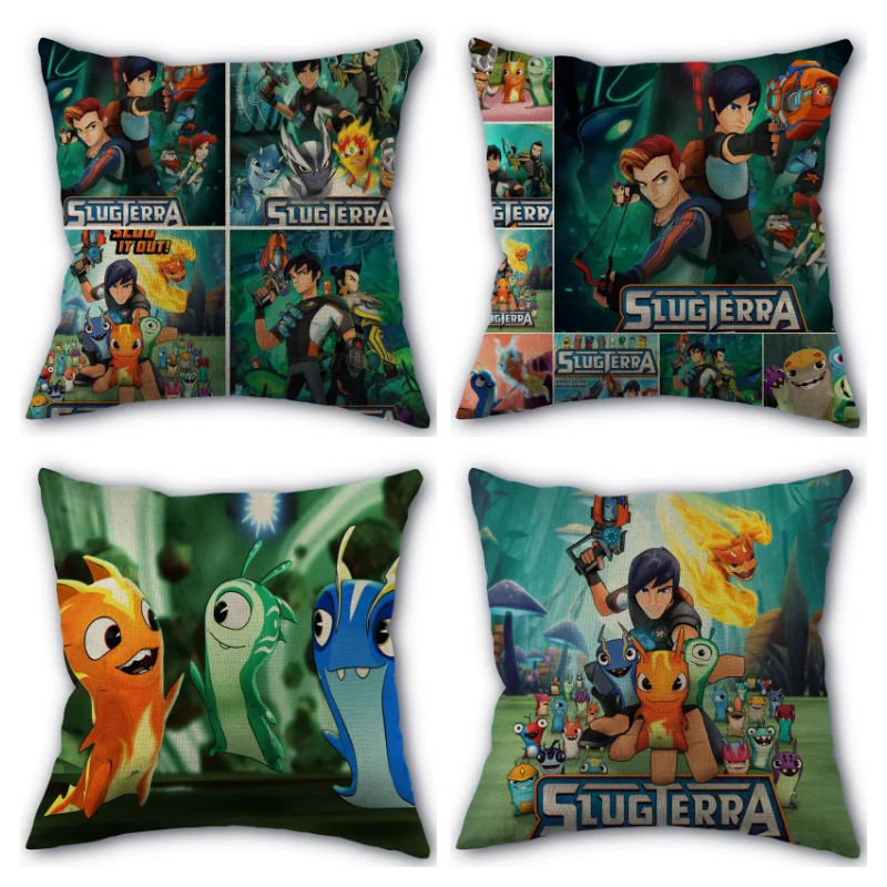 

Pillow Cover Slugterra Anime Square Zipper Cotton Linen Pillow Cases 45X45cm Bedroom Home Office Decorative Pillowcase 01-11
