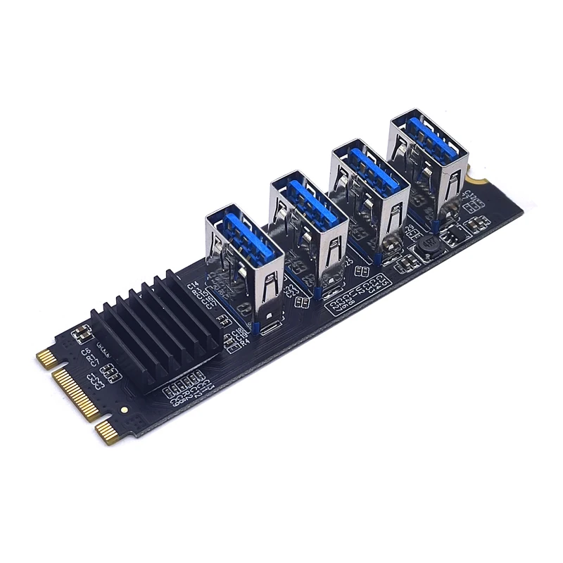 Карта Riser M.2 M2 NGFF NVME к PCIE PCI Express X16 от 1 до 4 портов USB 3 0 усилитель слота концентратор