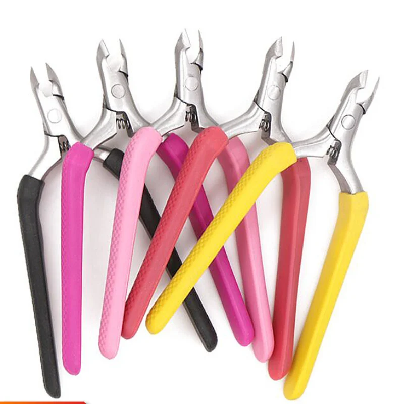 

colorful Olecranon scissors Toenail Ingrown Dead Skin Remover Nail Art Cuticle Nipper Clipper Edge Cutter Manicure Plier Tool