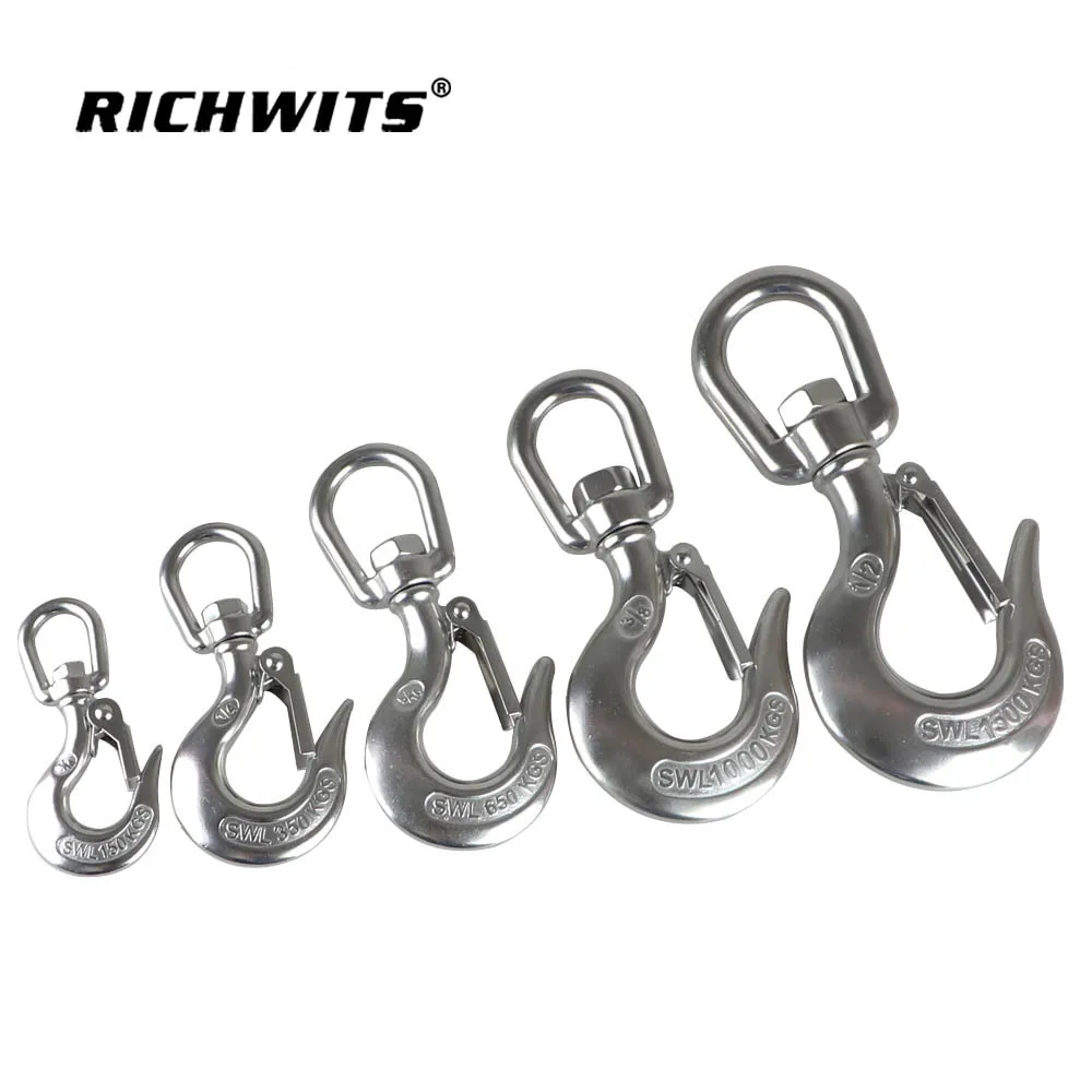 

304/316 Stainless Steel Swivel Eye Crane Hook 150/350/650/1000/1500KG