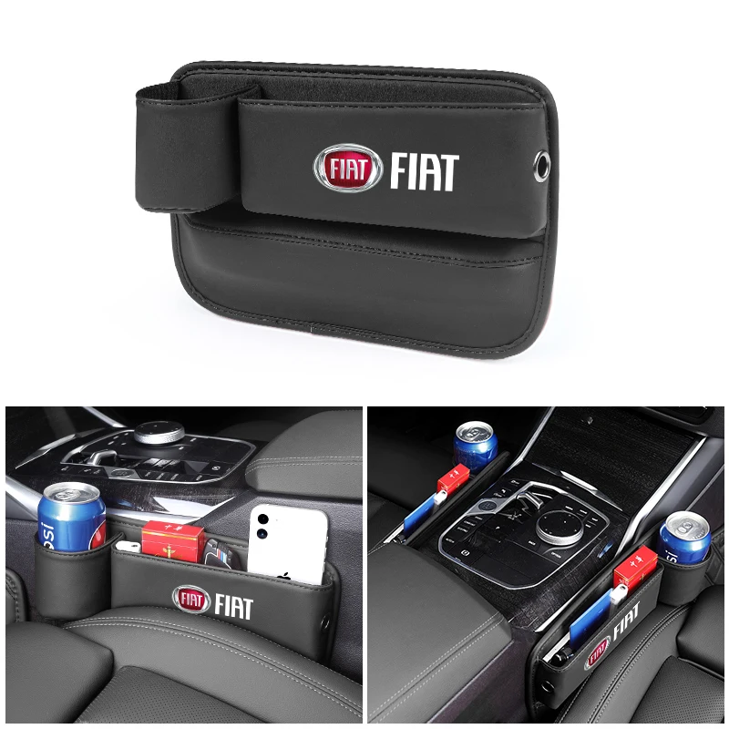 

Car Seat Crevice Storage Box Seat Gap Cup Organizer Holder For FIAT 500 Grande Punto UNO Tipo Stilo Astra Bravo Panda Freemont