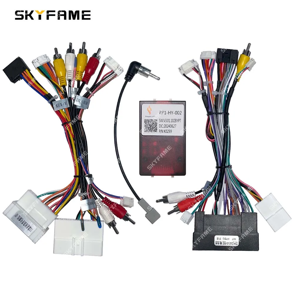 

SKYFAME автомобильный 16-контактный жгут проводов адаптер Canbus Box декодер Android радио кабель питания для KIA K7 Cadenza Sorento Hyundai Azera