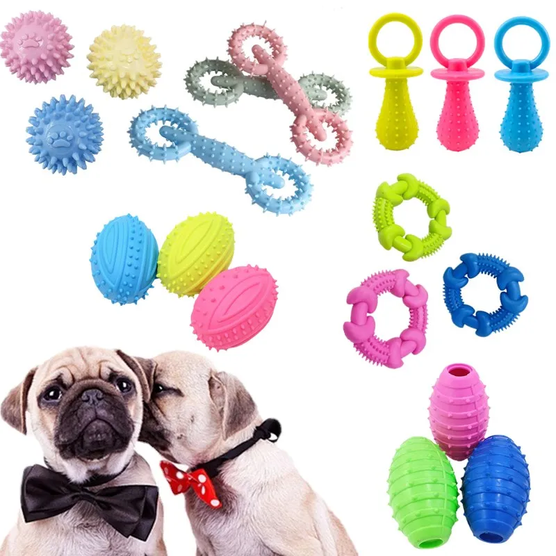 

Pet Gnawing Toy Molar Stick Interactive Dog Chew Toy Puppy Teeth Bite-Resistant Colorful Natural Rubber Tooth Cleaning Tools