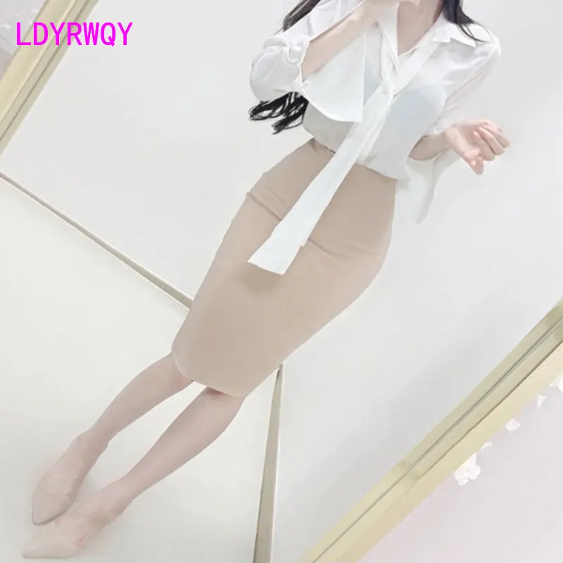 

Korea Dongmen New Sexy Split Back Lined High Waist Tight Wrapped Hip Mid length Half length Skirt for Women