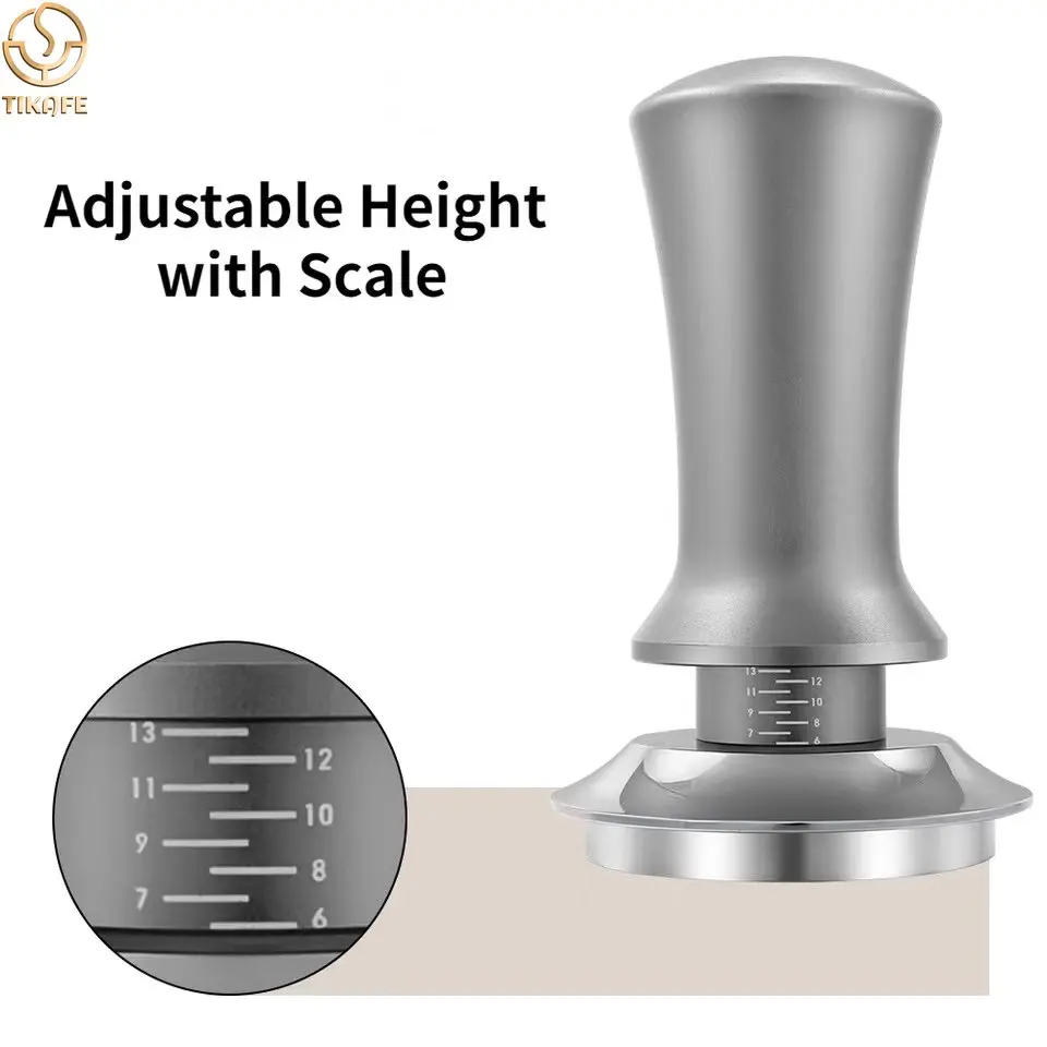 

Height Adjustable Constant Calibrated Coffee Tamper Powder Hammer With Scale 51/53/58mm coffee accessories barista