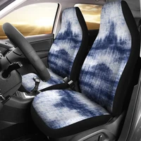 blue denim print abstract art car seat covers pair 2 front car seat covers seat cover for car car seat protector car accessory