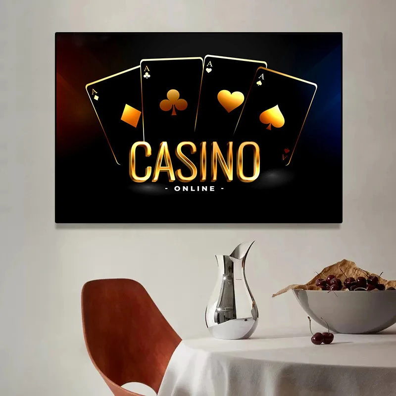 Постеры для казино покера домашний декор настенное искусство картины бара клуба