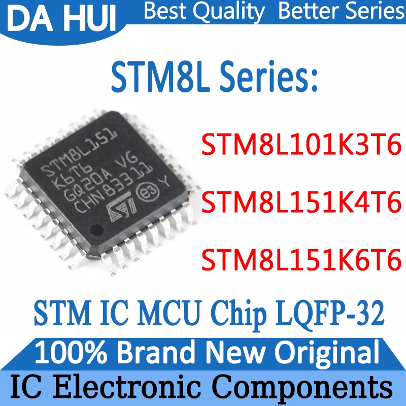 

New STM8L101K3T6 STM8L151K4T6 STM8L151K6T6 STM8L101K3 STM8L151K4 STM8L151K6 STM8L101 STM8L151 STM8L STM8 STM IC MCU Chip LQFP-32